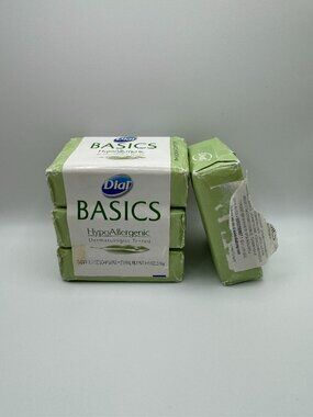 Dial Basics Hypo Allergenic Bar Soap 3.2 OZ Bars Discontinued 4 Bars
